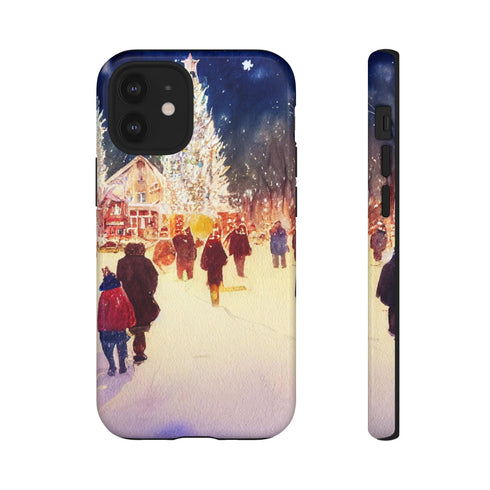 A Christmas Market in Denver Colorado - Impact Resistant Phone Case iPhone 12 Mini Glossy